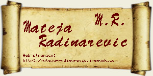 Mateja Radinarević vizit kartica